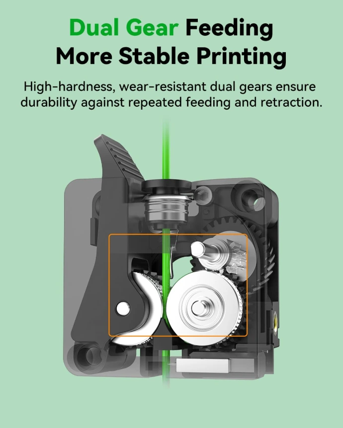 Creality Hi Extrusion Kit 3d Printer Parts Original Extrusion Kit 100% Official Creality Hi extruder kit. Specially designed for 3D printer Creality Hi; Ensure smooth feeding of the printer The built-in "zero-distance" filament break detection mechanism in the Creality Hi extruder accurately identifies feeding interruptions and promptly
