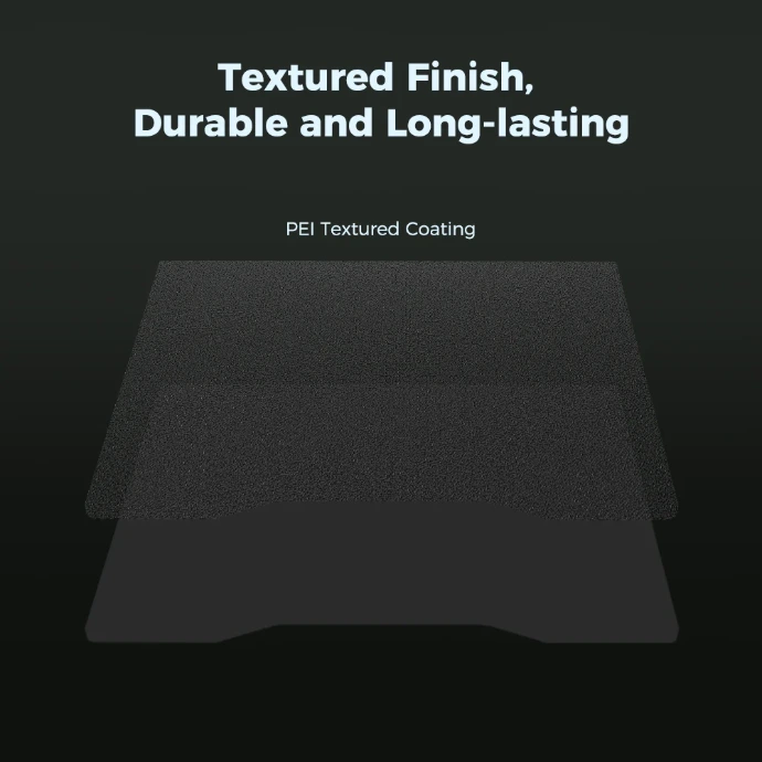 Creality Hi Double Sided Black Textured PEI Build Plate Creality Hi Build Plate Double Sided Black Textured PEI Platform, Flexible Spring Steel Bed Plate 280x265mm for 3D Printer Hi, Hi Combo (Without Magnetic Base)