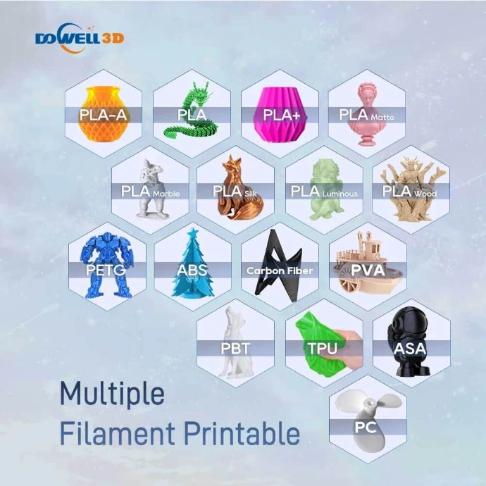 Large Format 3D Printer 600x600x600mm Dowell DM6 Plus High Speed 3D Printer with Heating Enclosure - Industrial Grade 3D Printer