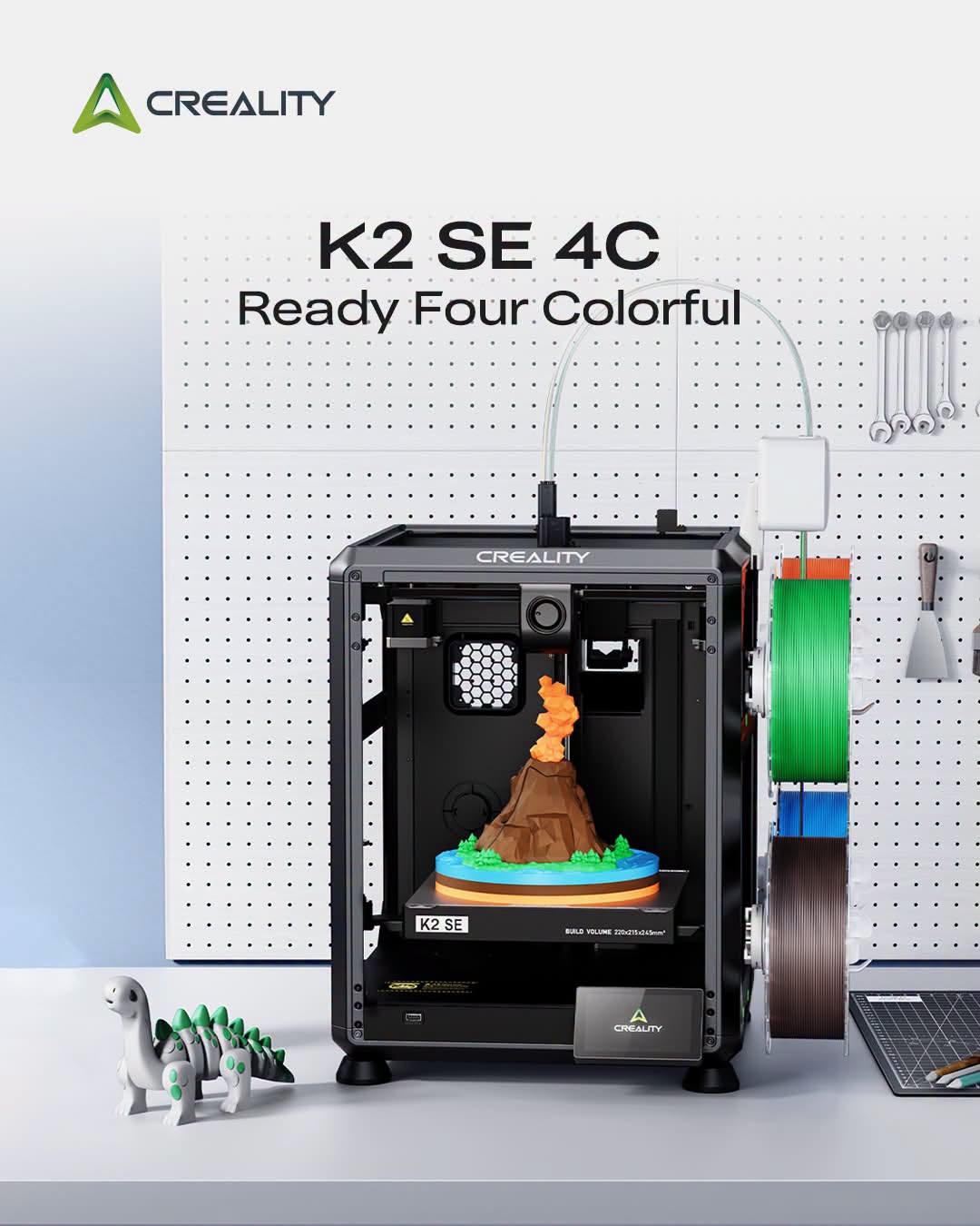 K2 SE 4C 3D Printer Creality K2 SE 4C 3D Printer, Multi-Color 3D Printer, 500mm/s Fast Printing
