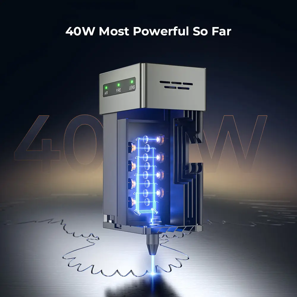 Laser engraver machine Creality Falcon2 40W offers high-speed laser engraving, upgraded cooling, and precision cutting—ideal for wood, acrylic, and leather.