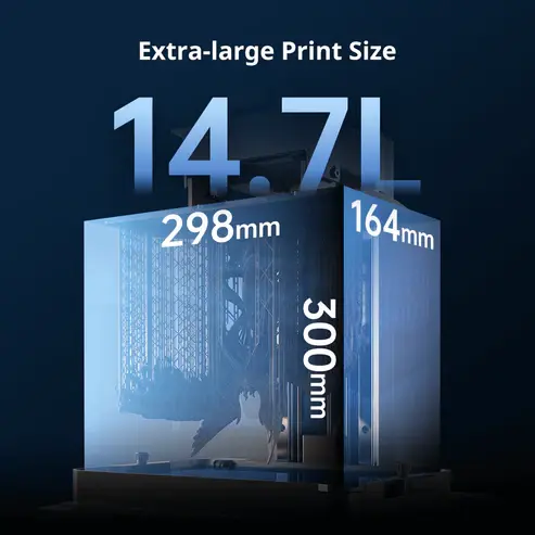 Anycubic Photon Mono M7 Max offers a spacious printing size of 298mm × 164mm × 300mm