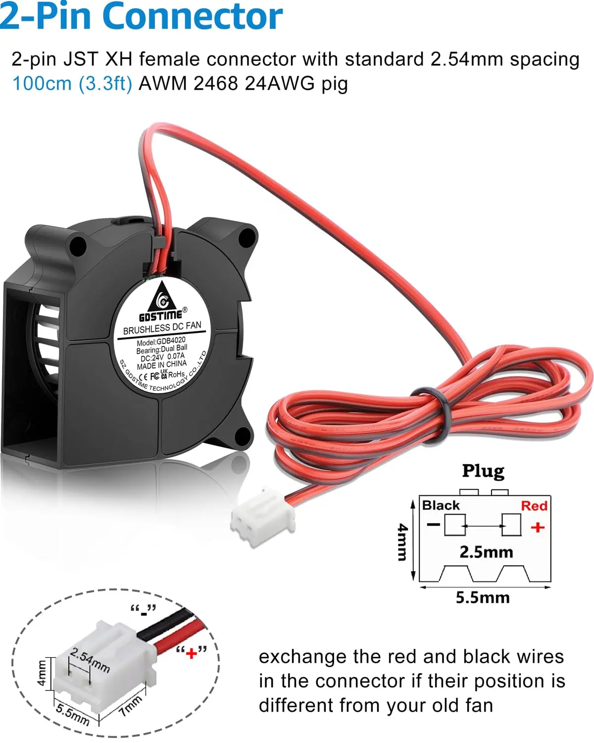 24 Volt 4020 Blower Fan