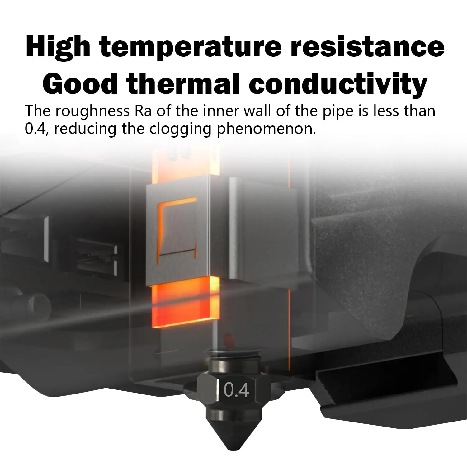 Hardened steel Nozzle have good thermal resistance