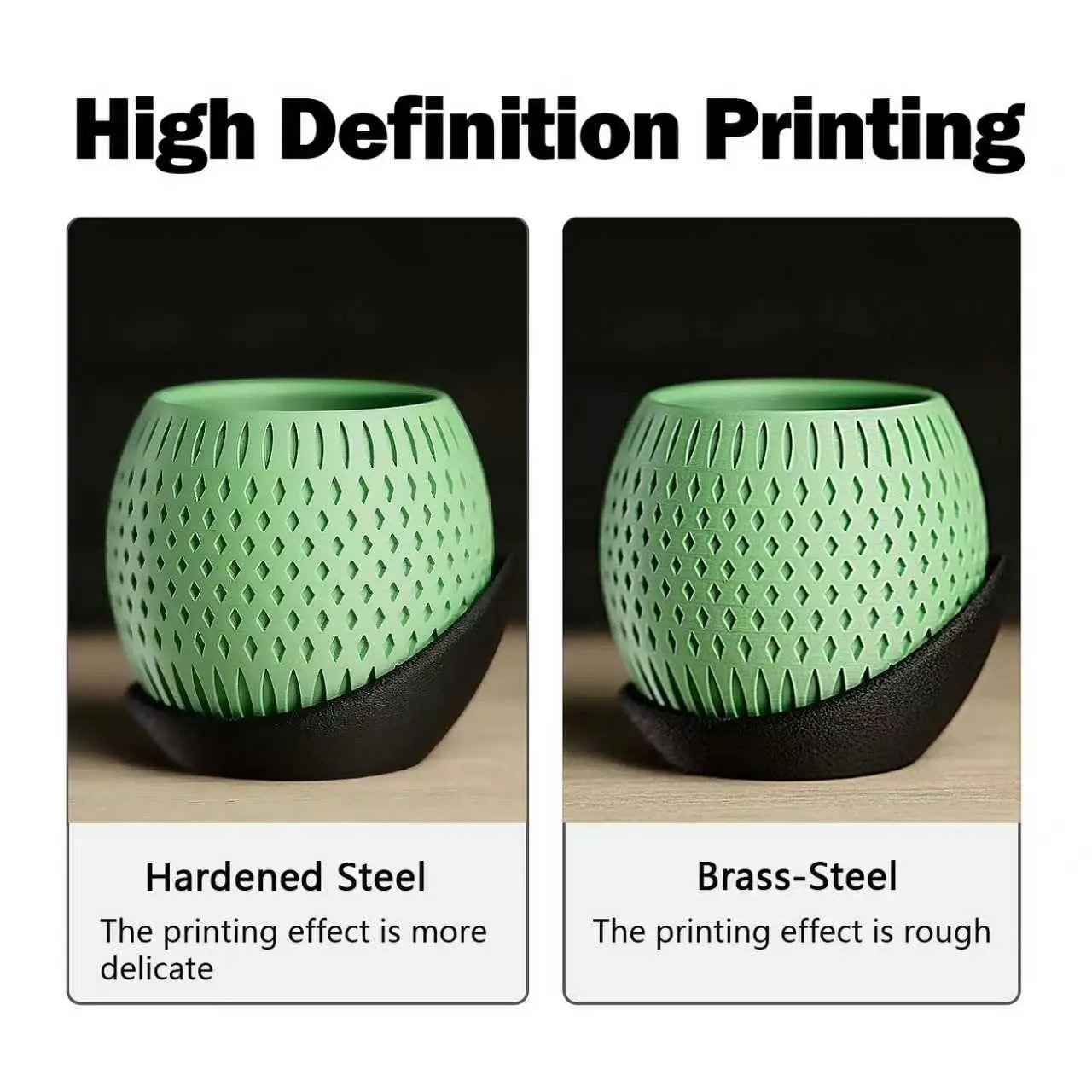 Elegoo Centauri Carbon all metal hardened steel nozzle make smooth 3d printing quality
