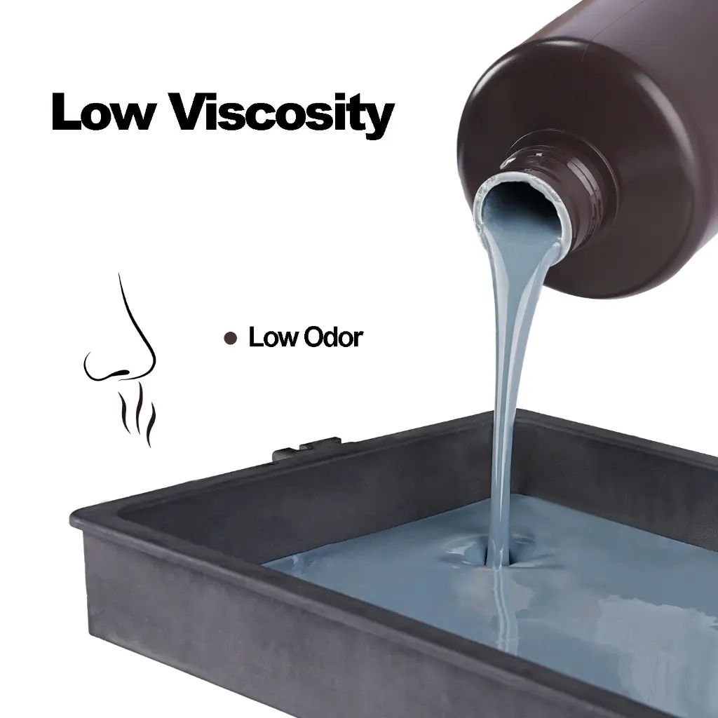 Low Smell & Viscosity Jamg He LCD Standard Plus Resin is eco-friendly, solvent-free, with low odor & viscosity.