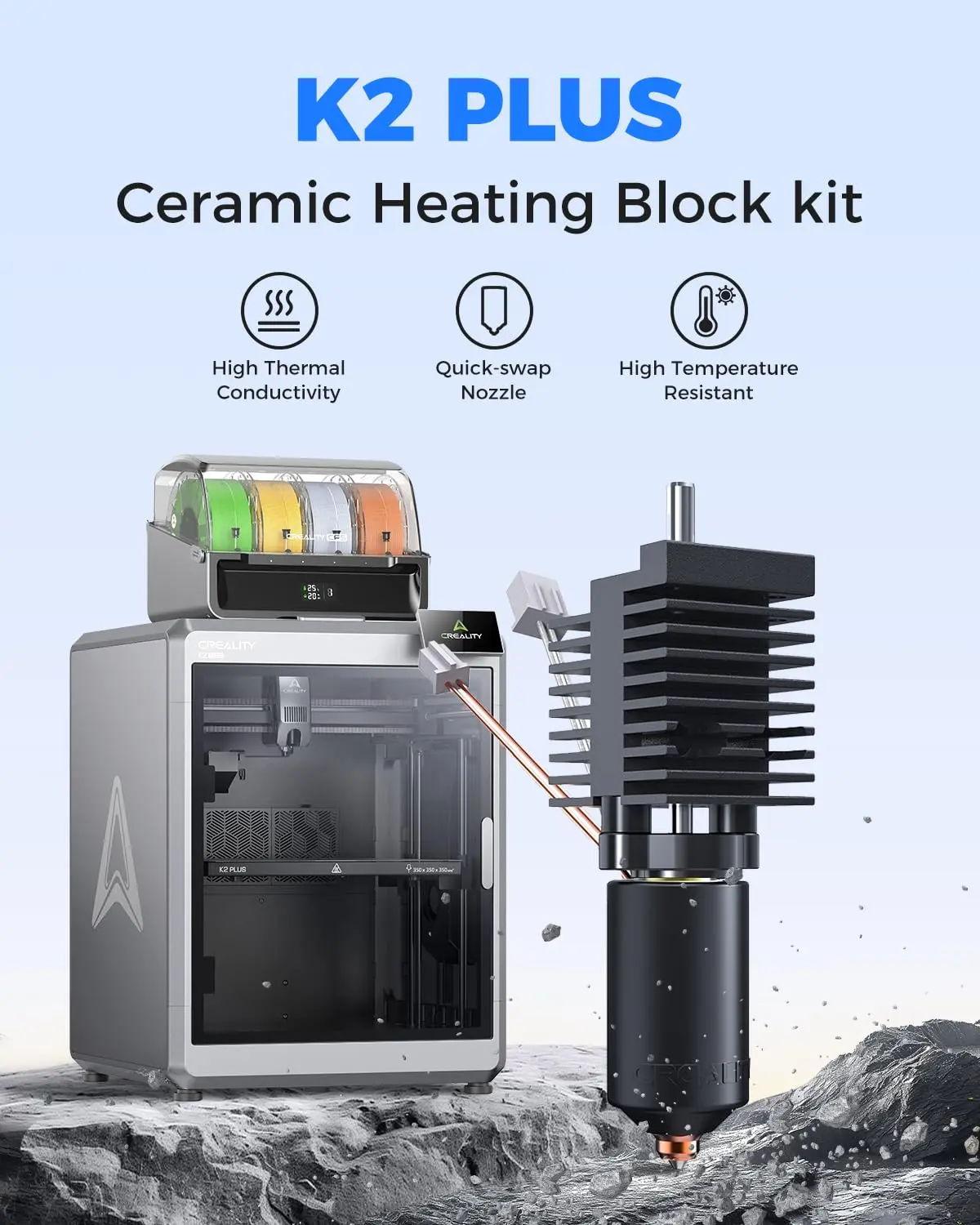 K2 Plus Ceramic Heating Block Kit
