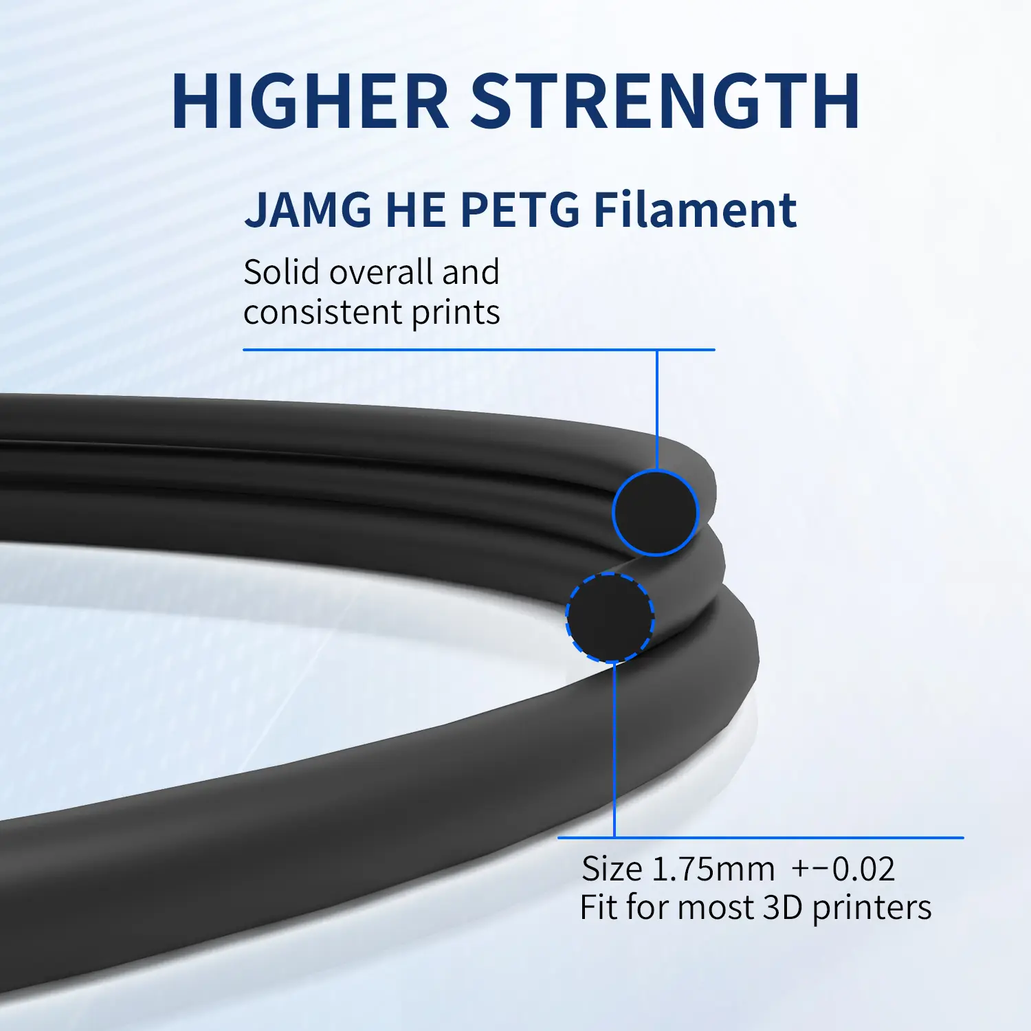 PETG filament is stronger and offers more impact resistance than acrylic ABS and PLA filaments. It's toughness and resistance make it a dependable material for various projects such asfunctional prototypes, mechanical partsgears, brackets, and protective components