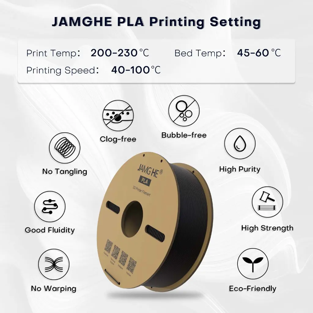 Tangle-free：filament was rolled up in the spool by coded machine equipment,neat and easy to use,high sucessful rate.