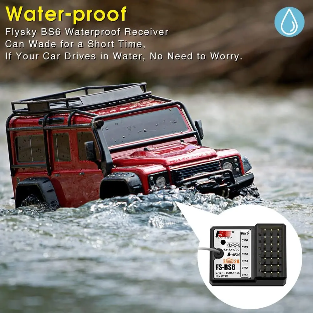 Flysky FS BS6 Receiver.j The FS-BS6 is designed for easy installation and quick setup, making it ideal for users of all skill levels. Spend less time configuring and more time enjoying your RC adventures.