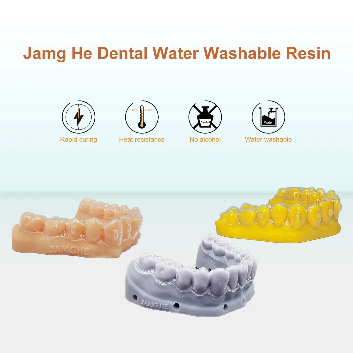 Ortho Model Dental Printing Resin is engineered for professional LCD/DLP 3D printers with 355nm & 405nm wavelengths.