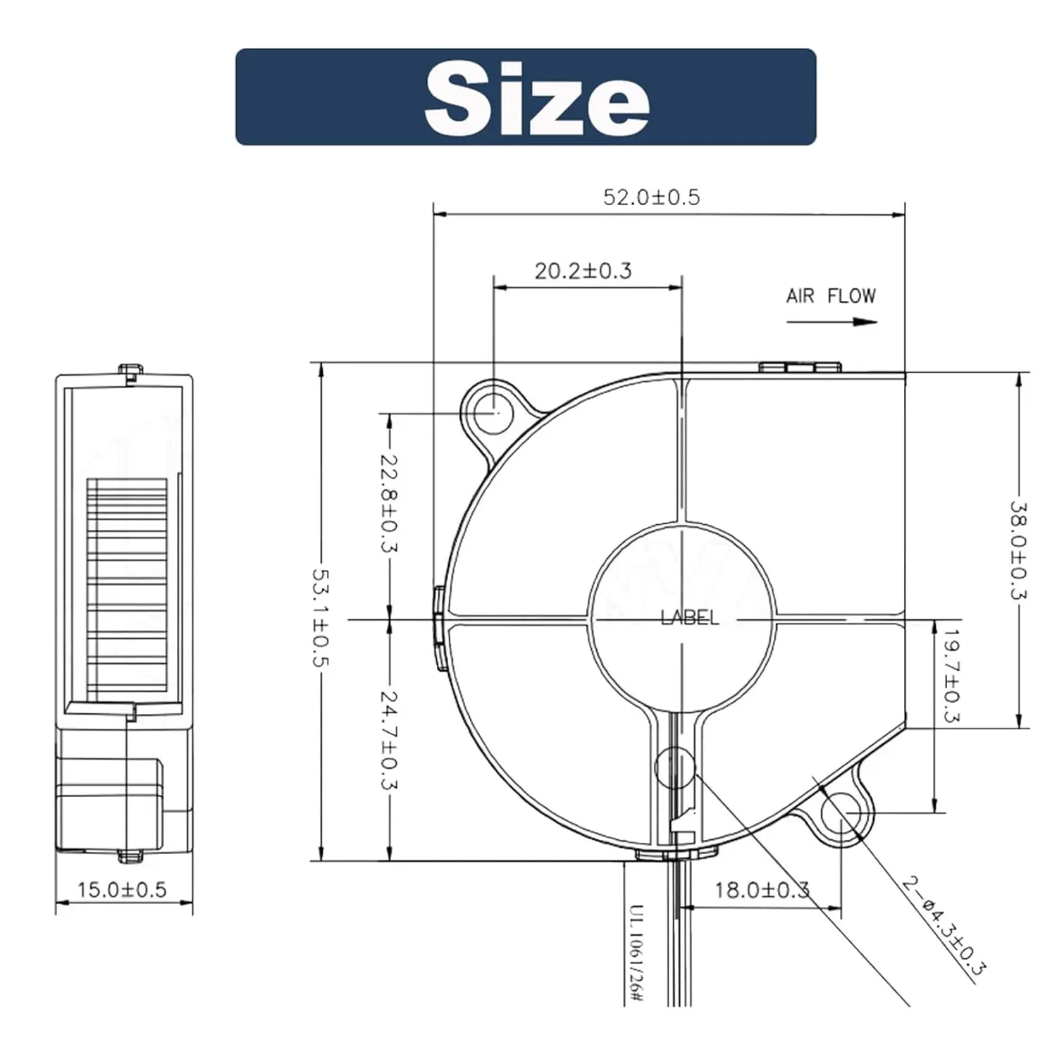 The original cooling fan is used in Bambu Lab P1 & X1 series printers