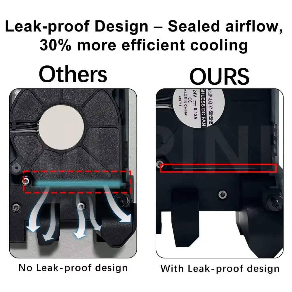 The original cooling fan is used in Bambu Lab P1 & X1 series printers. This fan is part of the front housing assembly of the print head but is now available separately, allowing you to replace only the fan without purchasing the full assembly.