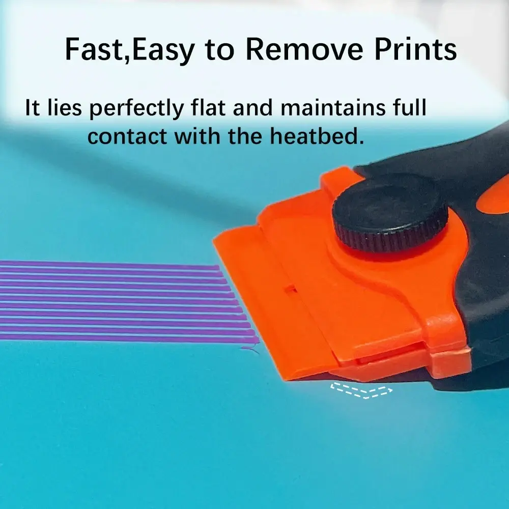 Specially designed for 3D printer heatbed:Different from ordinary scrapers，the back of our's scraper feature protective plates that fit snugly against the heatbed, prevent scratches during use.