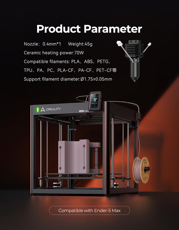 100% compatible with the Creality Ender 5 Max, ensuring seamless installation and performance
