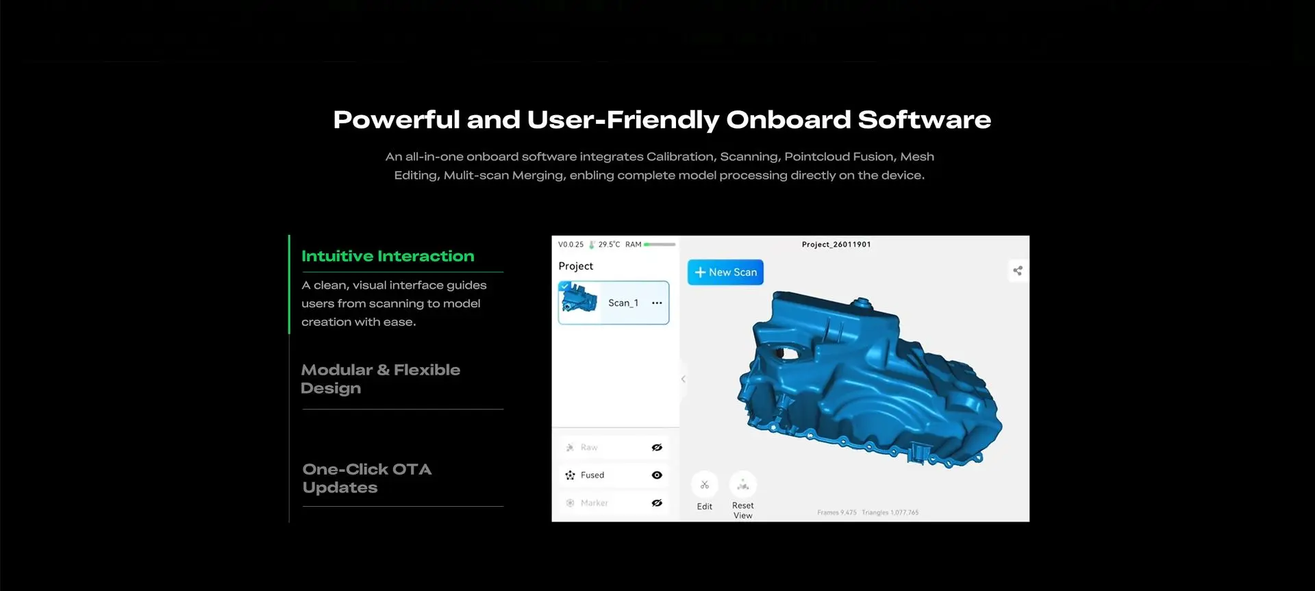 Creality Sermoon P1 3D Scanner with Blue Laser