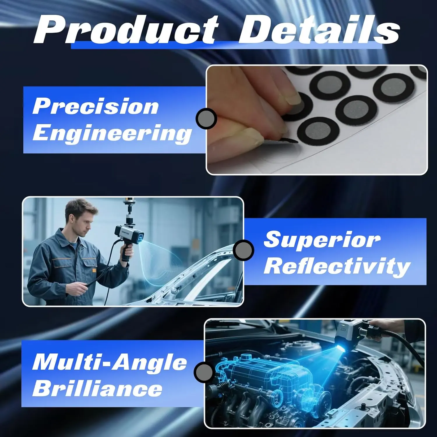3D Scanner Magnetic High Reflective Marking Points