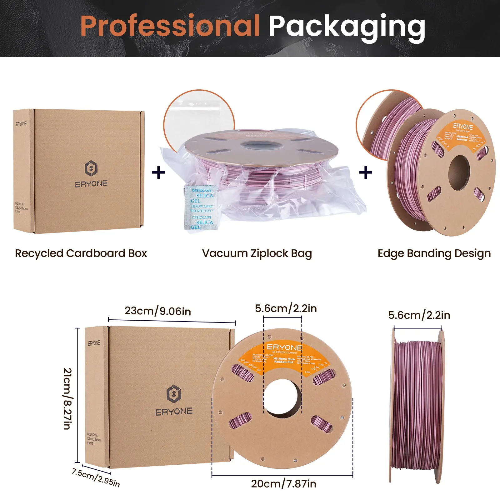 NATURAL ROCK EFFECT PLA 3D PRINTER FILAMENT