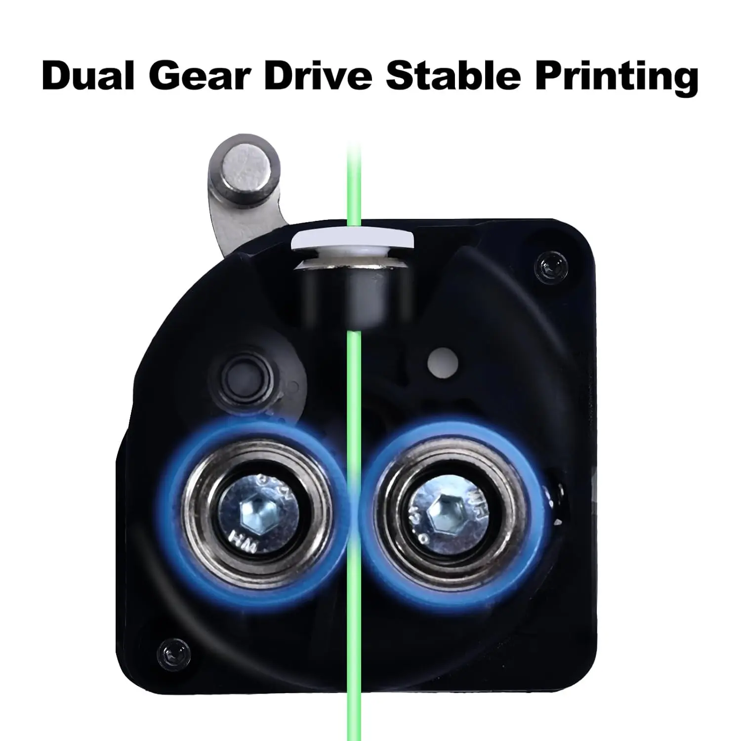 Creality K1C K1-Max Motor Extruder High Speed Extrusion Kit Dual Gear Feeding Extrusion Mechanism Kit for Creality K1-Max K1 K1C K1-SE Ender3-V3-Plus Dual Gear Feeding:The extrusion kit is equipped with double gears to ensure smooth input and output of printing materials, which makes a stable printing process and reduces the failure rate of printing.