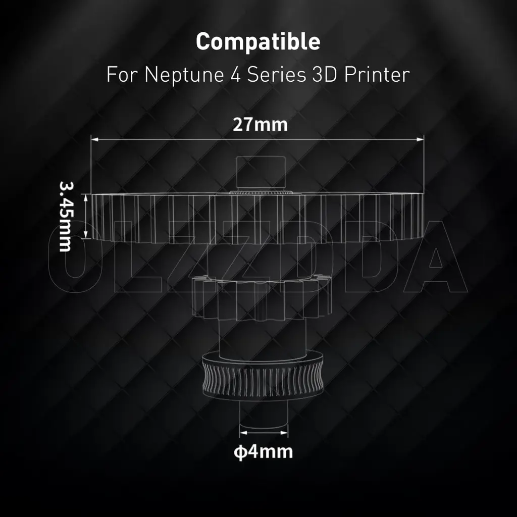 elegoo neptune 4 series extruder gears.webp