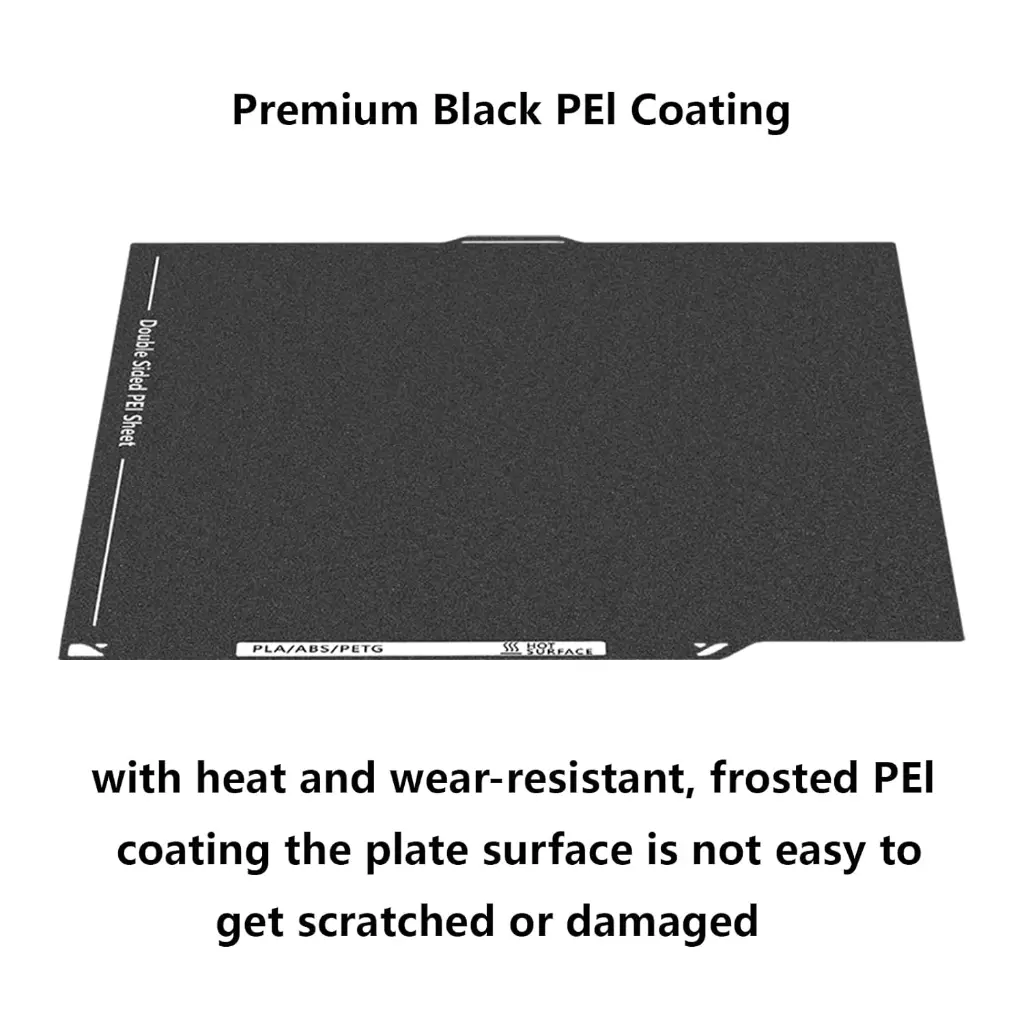 Double-Sided Black PEI Build Plate for Elegoo Centauri Carbon, Textured PEI Plate Print Bed Platform Spring Steel Flexible Sheet for Centauri CarbonCentauri, 260X271MM (2).webp