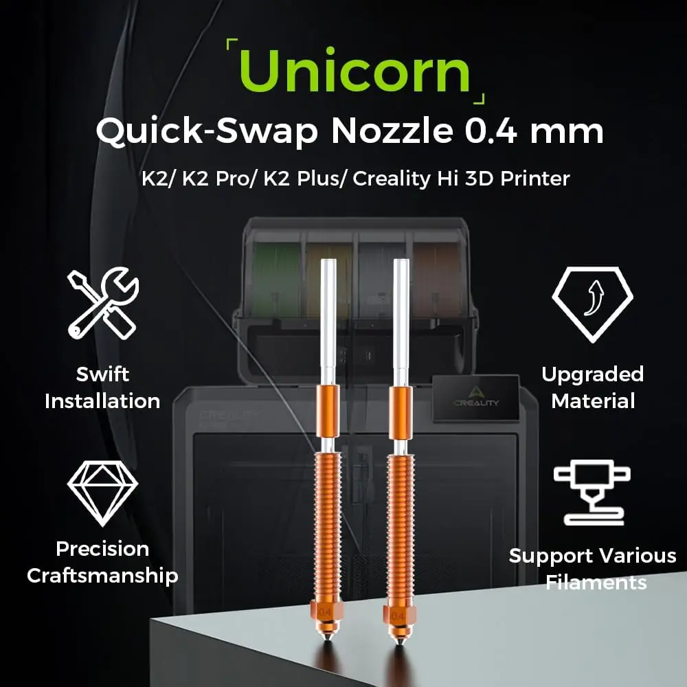 Original K2 Combo Hotend Nozzles, Extruder Replacement Nozzles Kit.webp