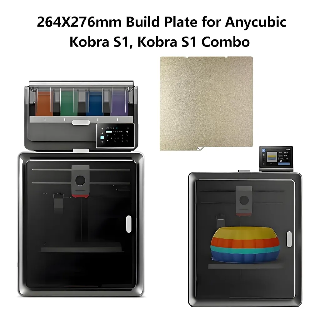 Gold PEI Double Sided Building Plate for Anycubic Kobra S1 Structured PEI Printing Platform Spring (7).webp