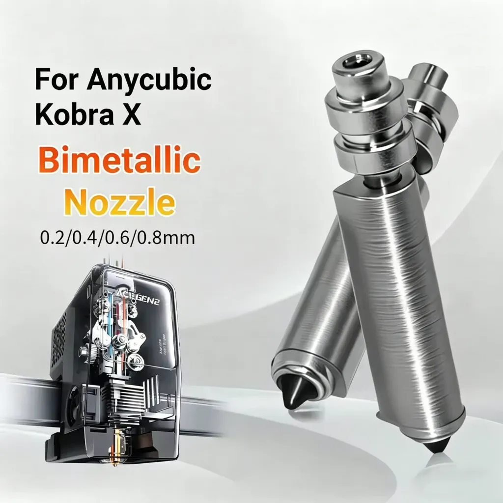 For Anycubic Kobra X 0.2 0.4 0.6 0.8mm Hotend Nozzles 3D Printer Extruder Nozzle (5).webp