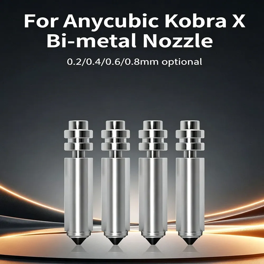 For Anycubic Kobra X 0.2 0.4 0.6 0.8mm Hotend Nozzles 3D Printer Extruder Nozzle (8).webp