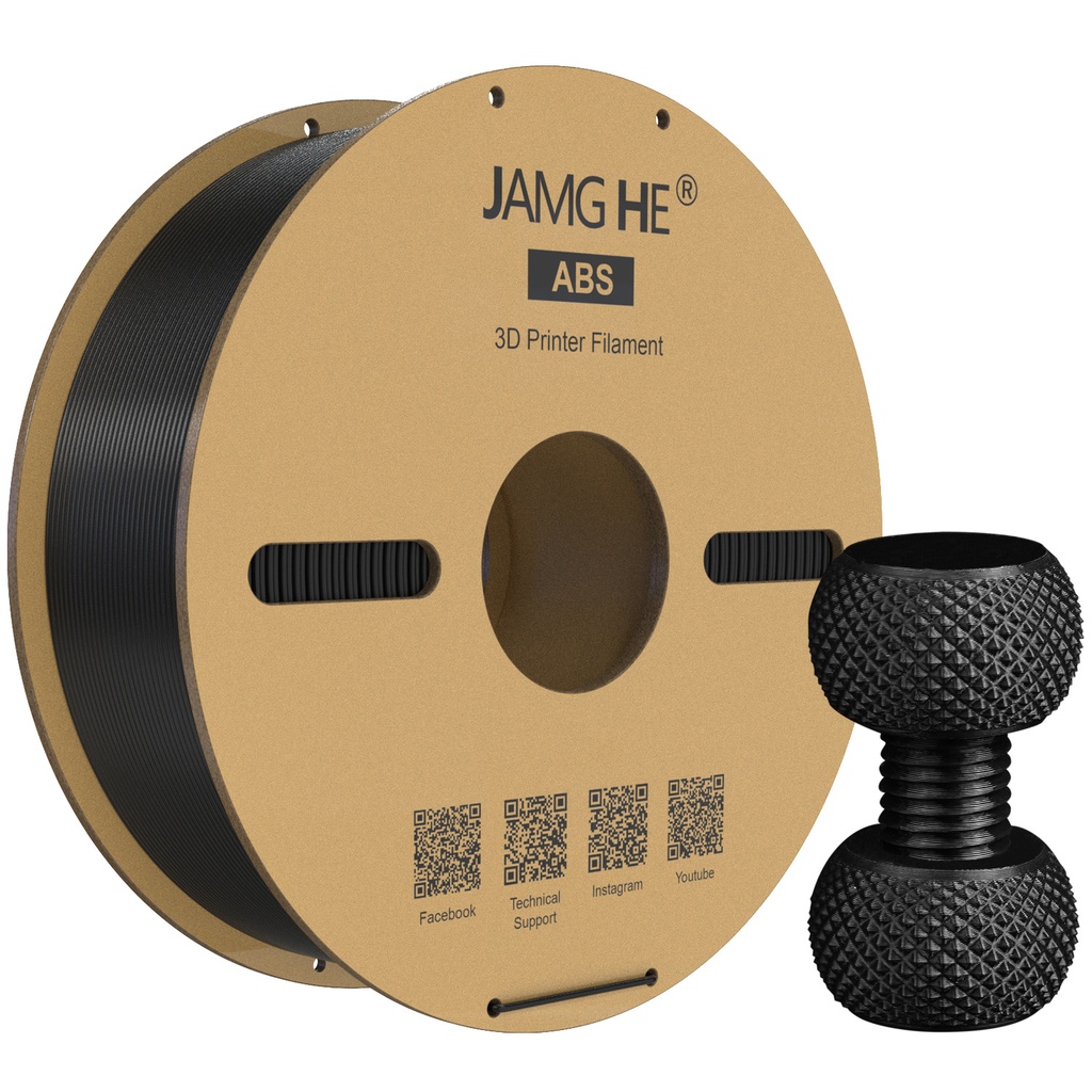 [ABS175-71] JAMG HE ABS 3D Printer Filament 1KG Roll (Black)