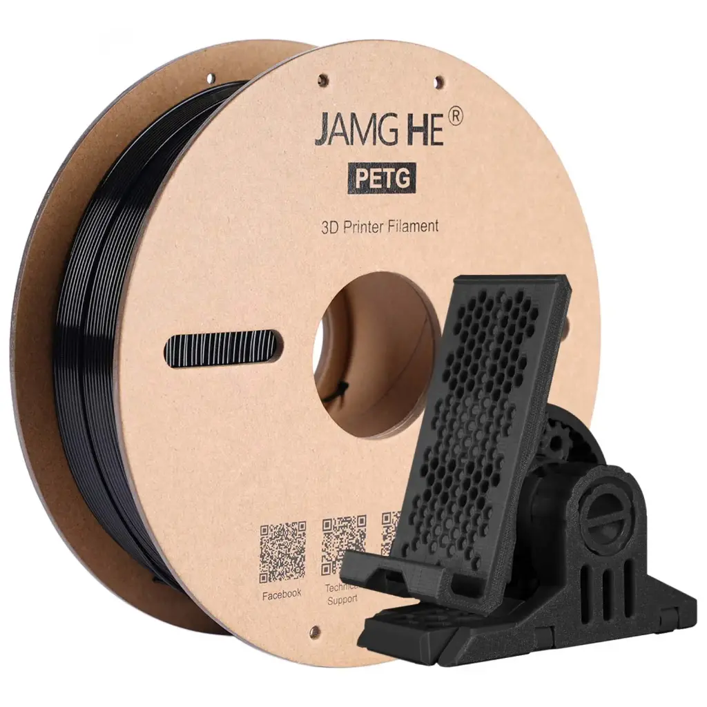 [PETG175-71] PETG Filament 1 KG Roll 1.75mm - JAMG HE (Black)