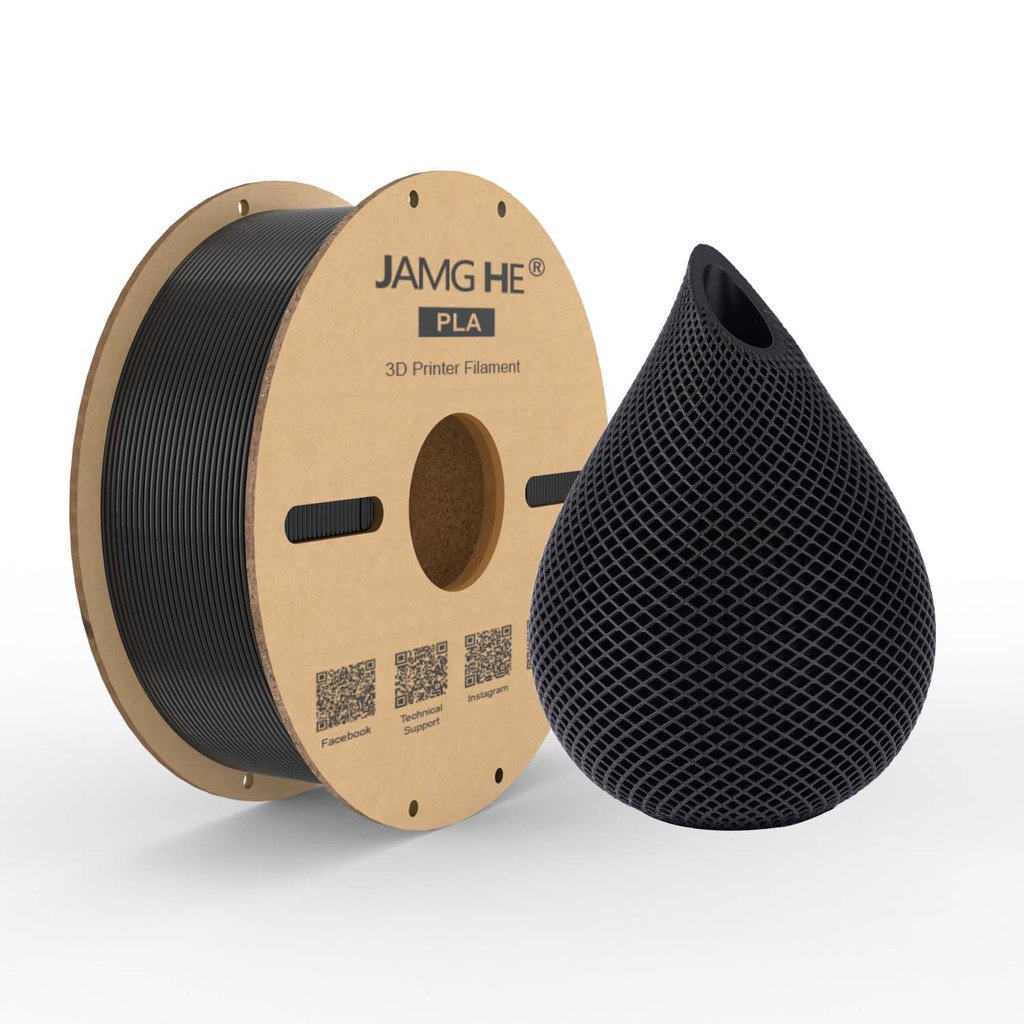 [NPLA175-71] JAMG HE PLA 1.75mm 3D Printer Filament 1kg/Roll in Pakistan (Black)