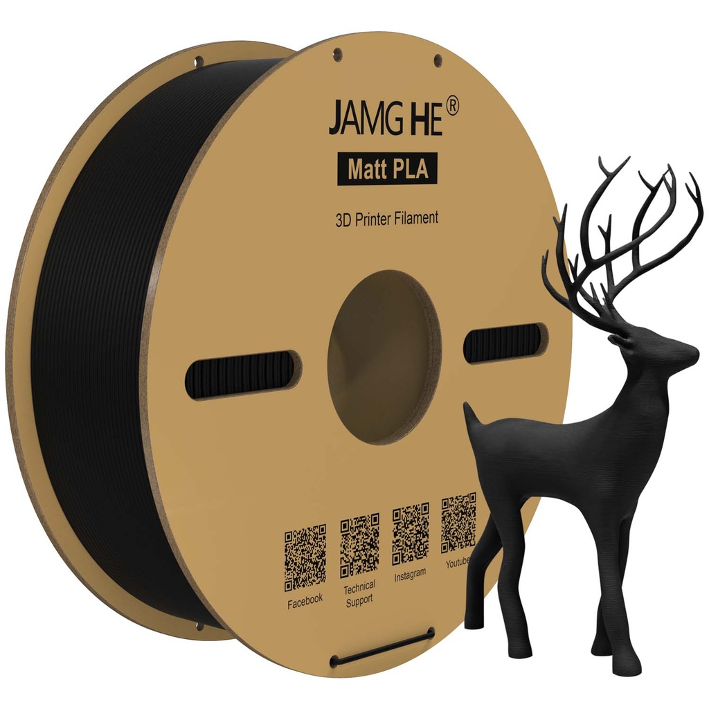 [MattPLA175-71] JAMG HE Matt PLA 3D Printer Filament in Pakistan (Black)