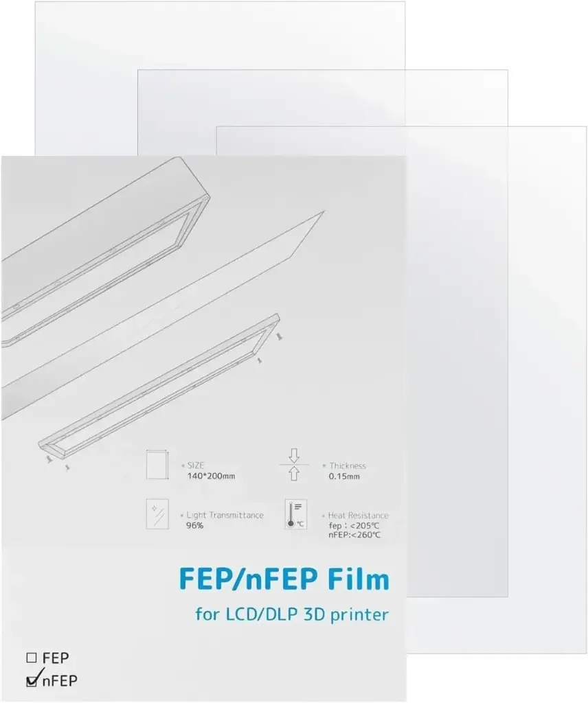 NFEP Film for Resin 3D Printer in Pakistan (200x140x0.127mm)