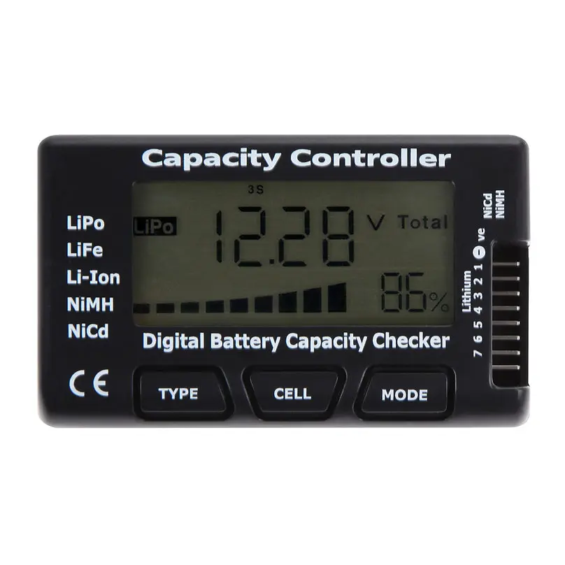 Digital Battery voltage Capacity Checker - 7 Cell Capacity