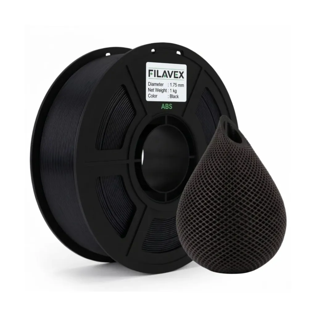 FILAVEX ABS 3D Printer Filament – 1.75mm, 1kg (Black)