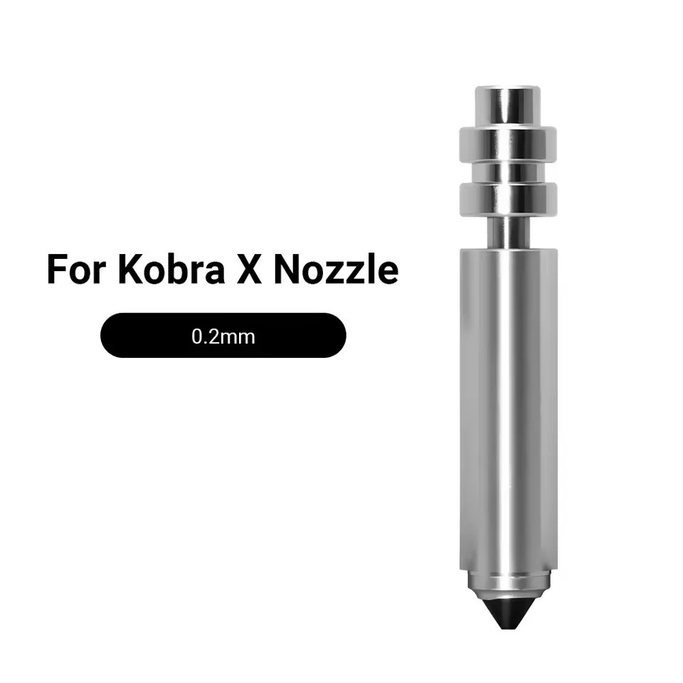 For Anycubic Kobra X 0.2 0.4 0.6 0.8mm Hotend Nozzles 3D Printer Extruder Nozzle