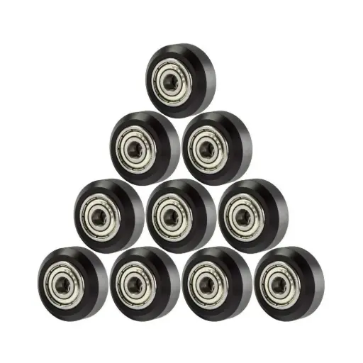 [W-625ZZ-black] CNC Openbuilds Plastic POM Wheel With 625zz Idler Pulley Gear Passive Round Perlin Pulley Wheel in Pakistan