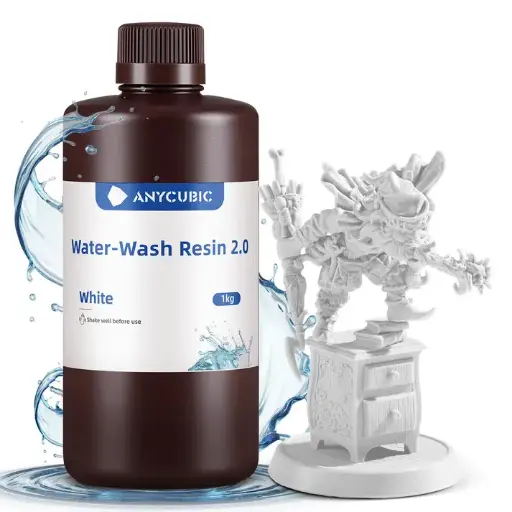 Anycubic Water Washable Resin 2.0– Easy-Clean Water Wash Resin for LCD 3D Printing